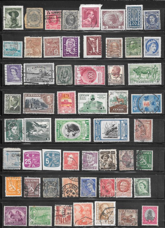 WORLDWIDE Page #728 of 50+ Stamps Mixture Lot Collection / Lot