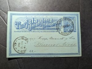1901 Uruguay Postcard Cover Montevideo to Buenos Aires Argentina
