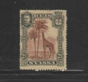 NYASSA #26 1901 2 1/2r GIRAFFE MINT VF H O.G