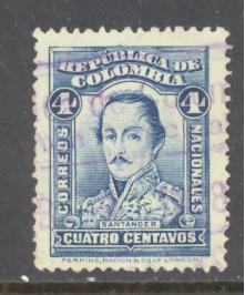 Colombia Sc # 400 used (DT)