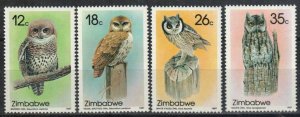 Zimbabwe Stamp 542-545  - Owls