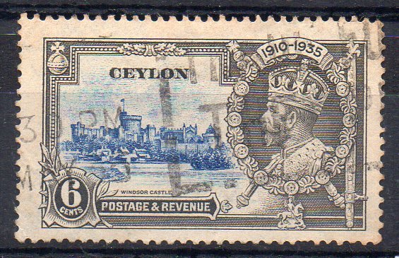 CEYLON - 1935 - GEORGE V - 6 - JUBILEE - Used -