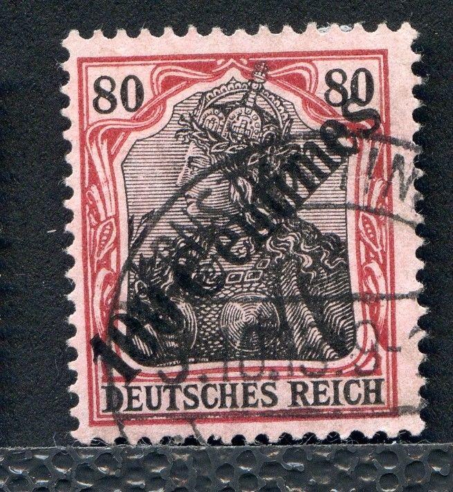 FAKE CANCEL Germany Offices in Turkey Sct 59 1908 100C on 80pf Used FAKE CANCEL