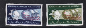 Mauritania # 316-317, UPU Centennial, Mint NH, 1/2 Cat