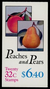 USA 2488a Booklet BC59 MNH Peaches & Pears