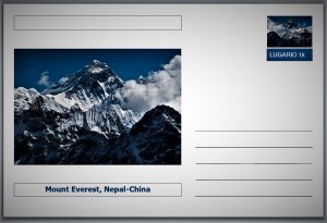 Landmarks - Mount Everest, Nepal-China postcard (glossy 6x4card) #1