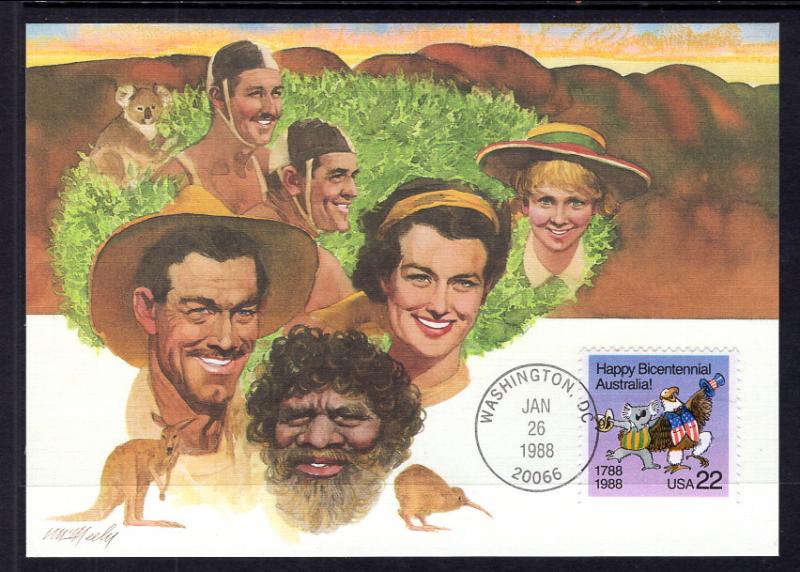 US 2370 Australia Bicentennial Fleetwood Unicover Maxi Card U/A FDC