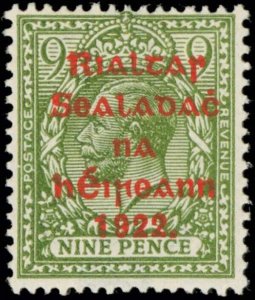 IRELAND 1922 9d olive-green Thom overprint hinged mint - 37538