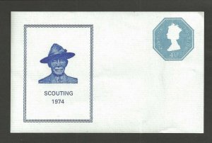 1974 Great Britain Boy Scout Postally Valid SS BadenPowell numbered 