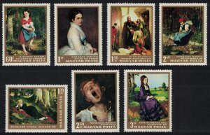 Hungary Paintings in Hungarian National Gallery 1st series 7v 1966 MNH