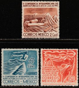 MEXICO 777-779 Agricultural Conference. ONE VALUE HINGED, REDT MINT, NH. VF.