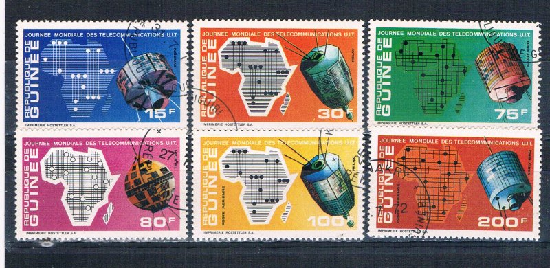 Guinea C04-07;C12-21 Used set Telecommunications 1972 (MV0197)