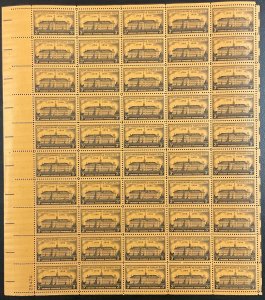 1083 Nassau Hall, Princeton 200th Anniversary MNH 3 c Sheet of 50 1956