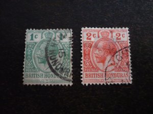 Stamps - British Honduras - Scott# 75-76 - Used Part Set of 2 Stamps