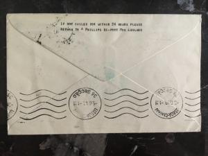 1940 England to portugal First BOAC airmail Censored Cover Returned