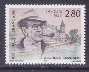 France 2443 MNH 1994 Georges Simernon - Writer Issue