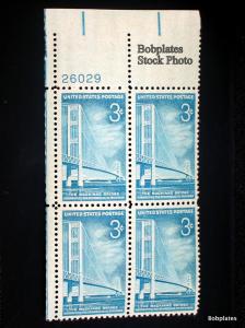 #1109 Mackinac Upper Right  Plate Block 26030 F-VF NH