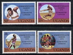 UGANDA - 1978 - Commonwealth Games  - Perf 4v Set - Mint Never Hinged