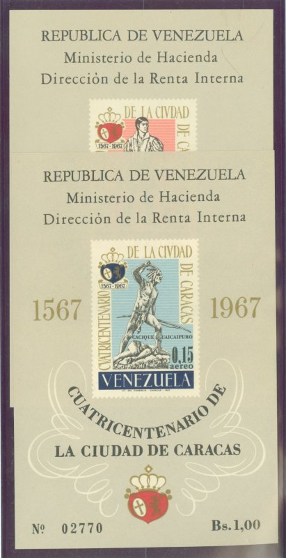 Venezuela #C952a-C953a Mint (NH) Souvenir Sheet