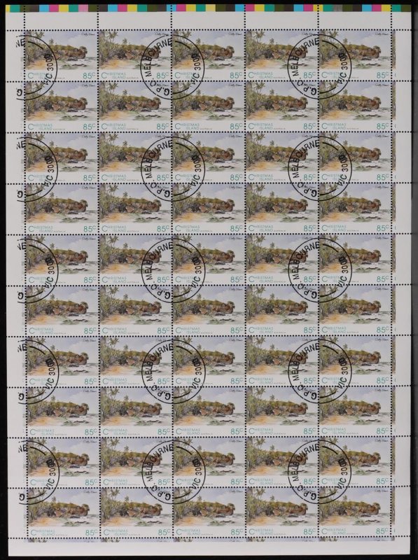 Christmas Island 1993-2002 sheets. Total FV $400. SG cat £709. (11 sheets).