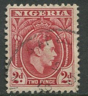 Nigeria -Scott 66 - KGVI Definitive -1938 - Used - Single 2p Stamps