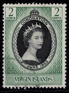 BRITISH VIRGIN ISLANDS QEII SG148, 2c 1953 CORONATION, FINE USED.