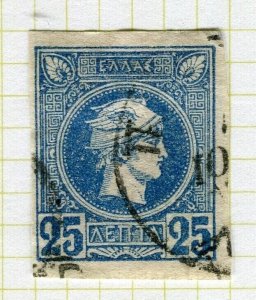 GREECE; 1890-96 classic Hermes Head  Athens 2nd period used Shade of 25l.