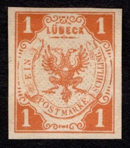 1859, Germany Lubeck, 1Sch, MNG, Sc 2, Forgery