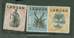 Labuan #72/73/75 Unused Single