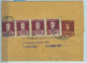 94017 - ARGENTINA - POSTAL HISTORY - STATIONERY WRAPPER franking SHIFTED PERF.