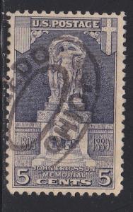 U.S. # 628, John Ericsson Statue, Used