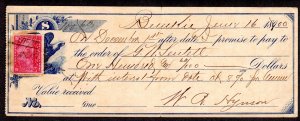 Revenue Paper, Bank Check, with Scott # R164 Lot 200554-21