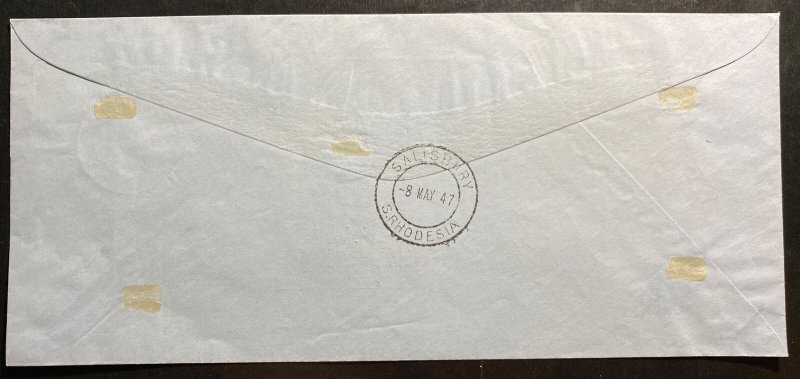 1947 Salisbury Southern Rhodesia Souvenir Cover  Victory Issue Locally Used
