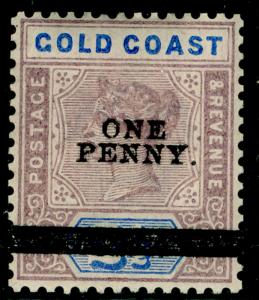 GOLD COAST SG35, 1d on 2½d dull mauve & ultra, LH MINT. Cat £11.