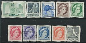 Canada #334-343  (U) CV. $2.50