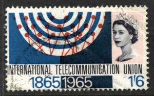 STAMP STATION PERTH Great Britain #443 QEII World Telecomm. Stations Used