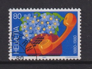 Switzerland #690 cancelled 1980  telephone service centenary 80c