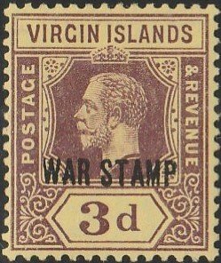 British Virgin Islands, #MR2  MH From 1916-17,  CV-$4.50