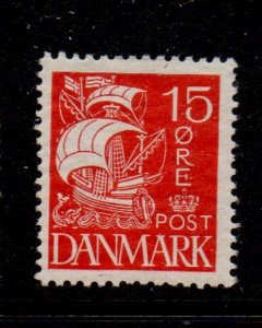 Denmark Sc 192 1927 15 ore red Caravel stamp mint
