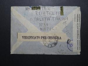 Italy WW2 Cover to Italian POW British Middle East Camp / Sm Crease - Z10547