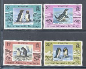 British Antarctic Terr Sc 72-5 1979 Penquins stamp set NH