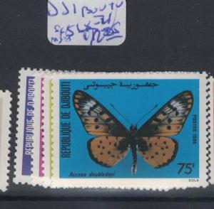 Djibouti Butterfly SC 568-71 MNH (10dps)