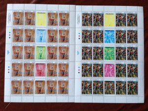 1986 Tonga Boy Scout Jamboree overprint complete sheets 20