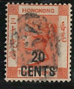 60760 -  HONG  KONG - STAMPS:  SG # 40  Used - VERY FINE!!