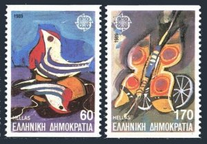 Greece 1657-1658c, MNH. Michel 1721-1722C. EUROPE CEPT-1989. Children's toys