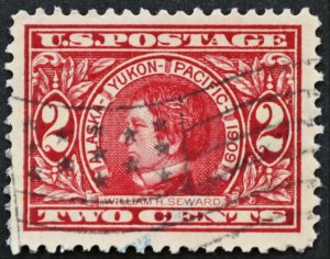 U.S. Used #370 2c Alaska Yukon. Spectacular Flag Cancel.  Choice!