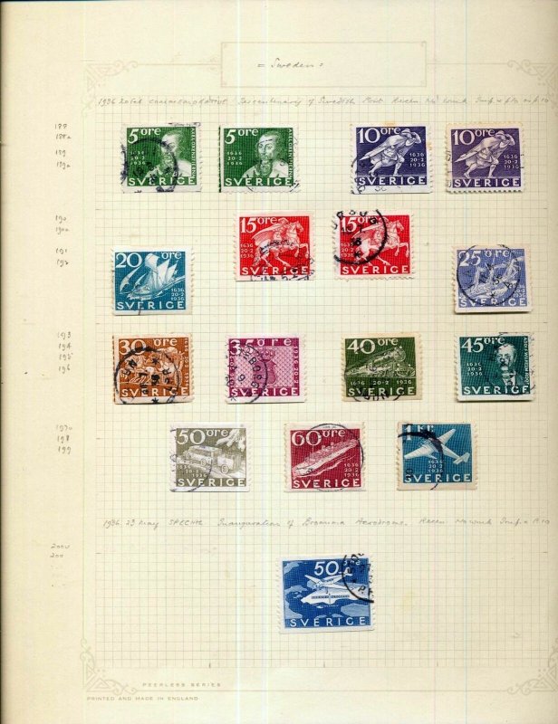 SWEDEN 1924/39 M&U on Pages (Apprx 85+ Items) (Gar 644