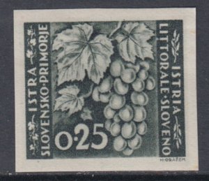 ITALY - LITORALE SLOVENO  Sass. 51a  1000$ SIGNED A.DIENA  UNPERFORATED  MNH**