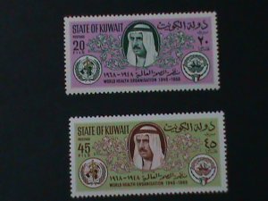 ​KUWAIT-1968 SC# 389-90 20TH ANNIVERSARY OF WHO  -MNH -56YEARS OLD VERY FINE