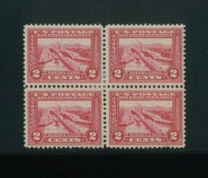 United States Postage Stamp #398 Mint Hinged OG VF Block of 4